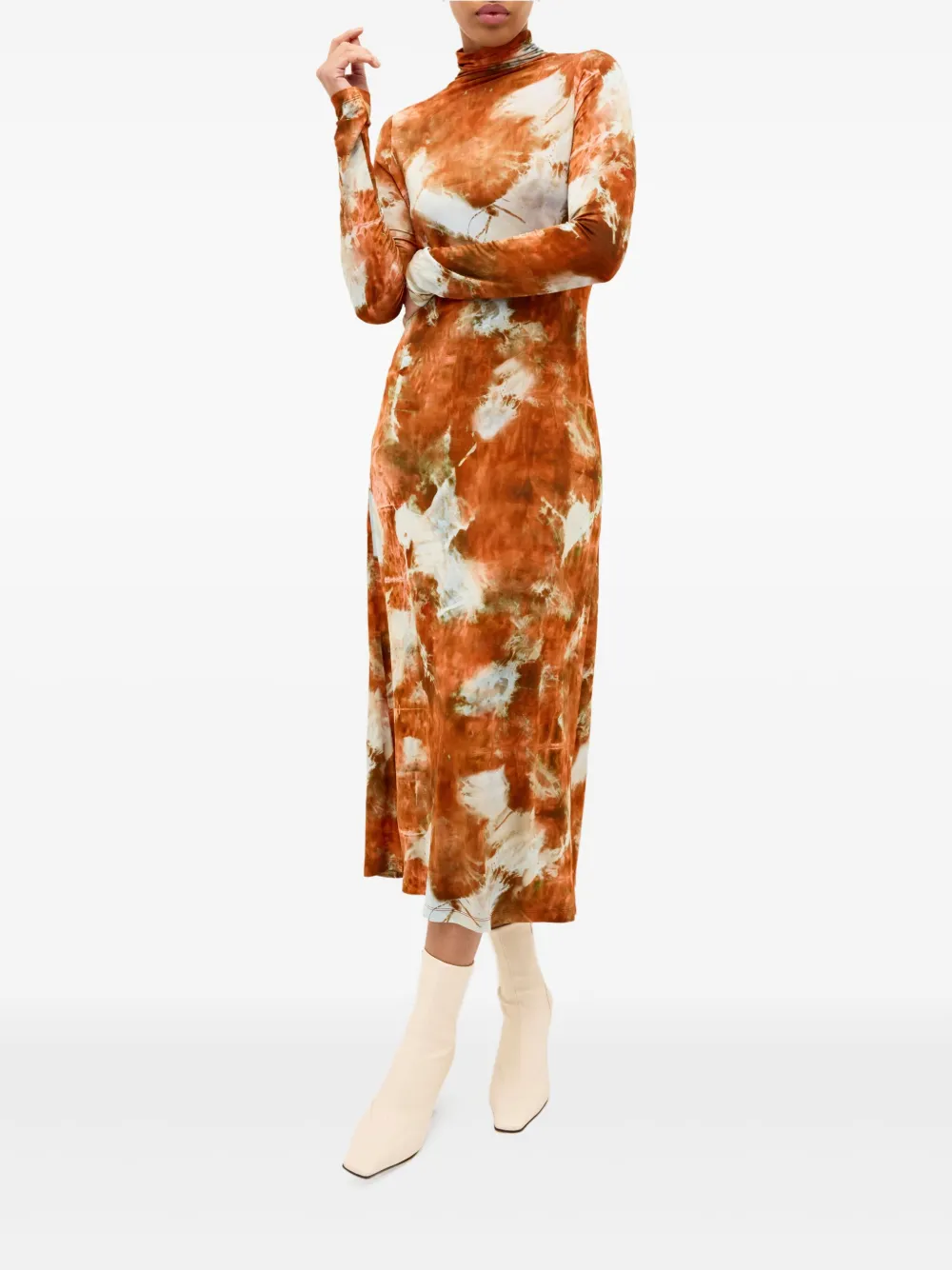 Marie Oliver Paxton tie-dye turtleneck midi dress | Day Dresses | Image 2