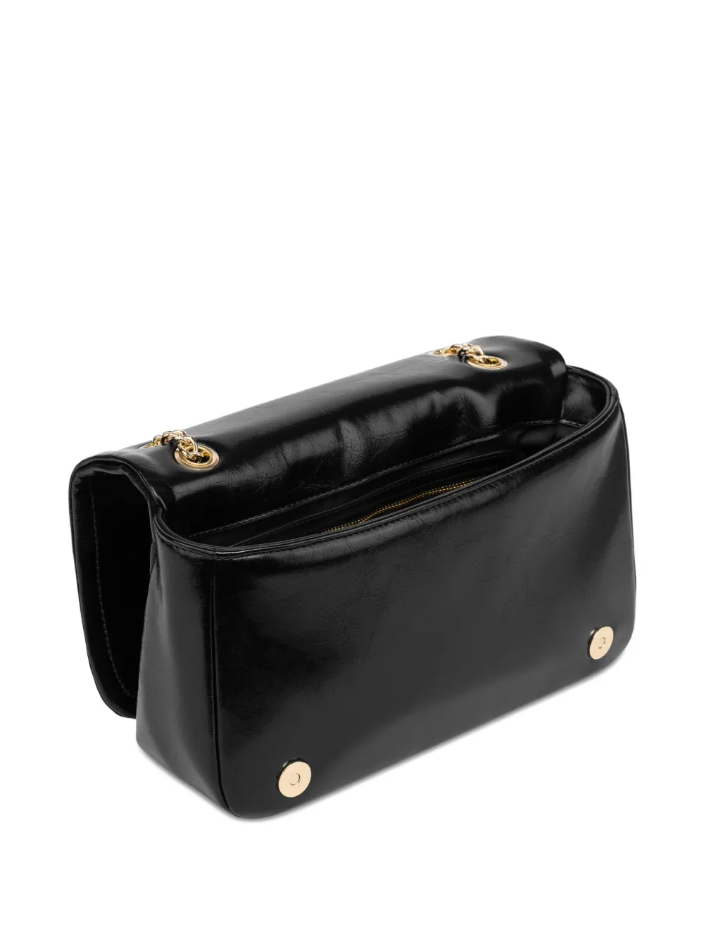Love Moschino Tas met kettingband en logo van studs Zwart