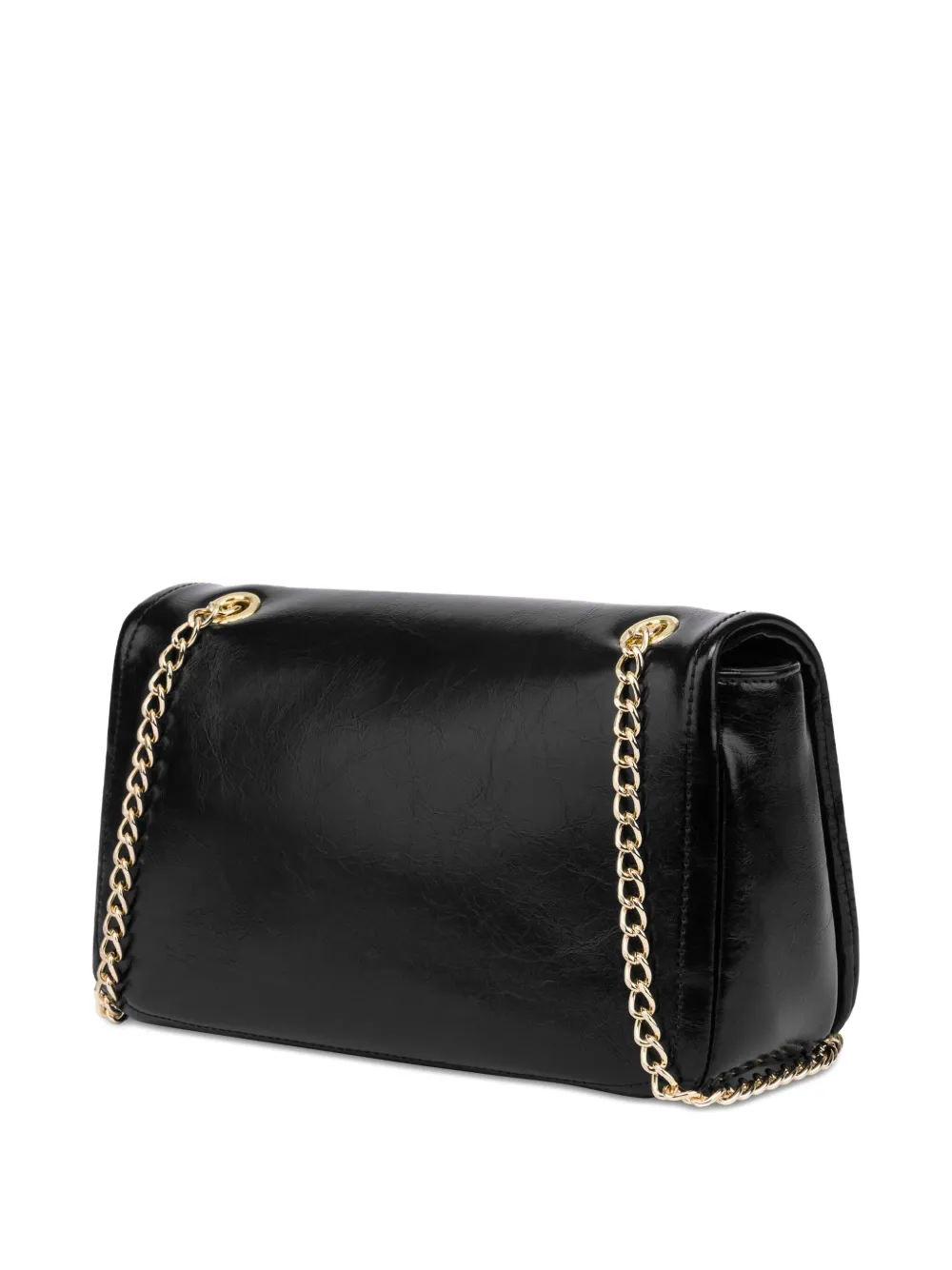 Love Moschino Tas met kettingband en logo van studs Zwart