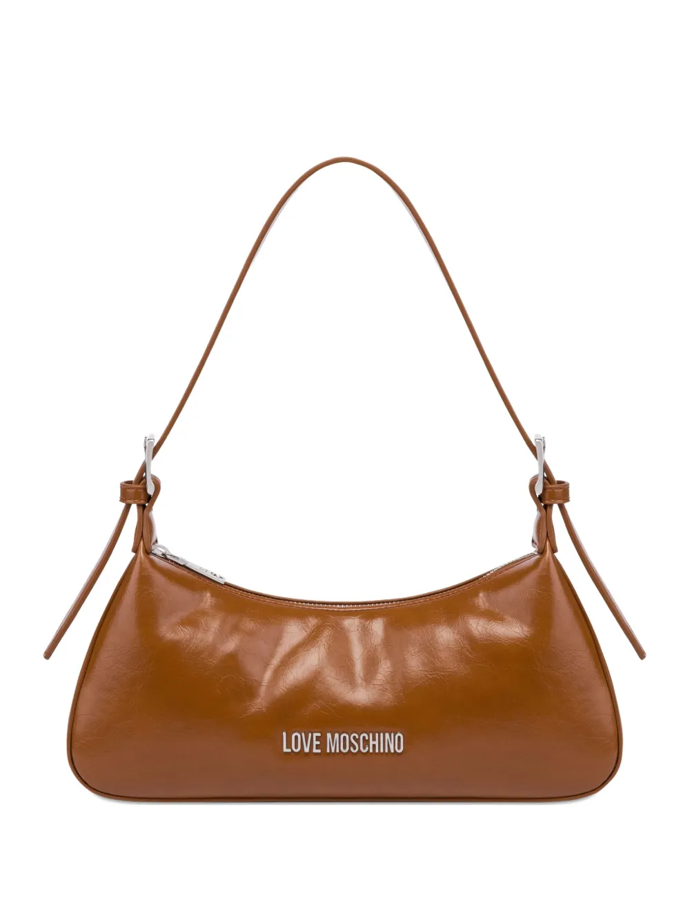 Love Moschino レザー ショルダーバッグ - ブラウン Love Moschino レザー ショルダーバッグ - ブラウン