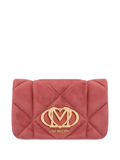 Love Moschino quilted logo-plaque shoulder bag