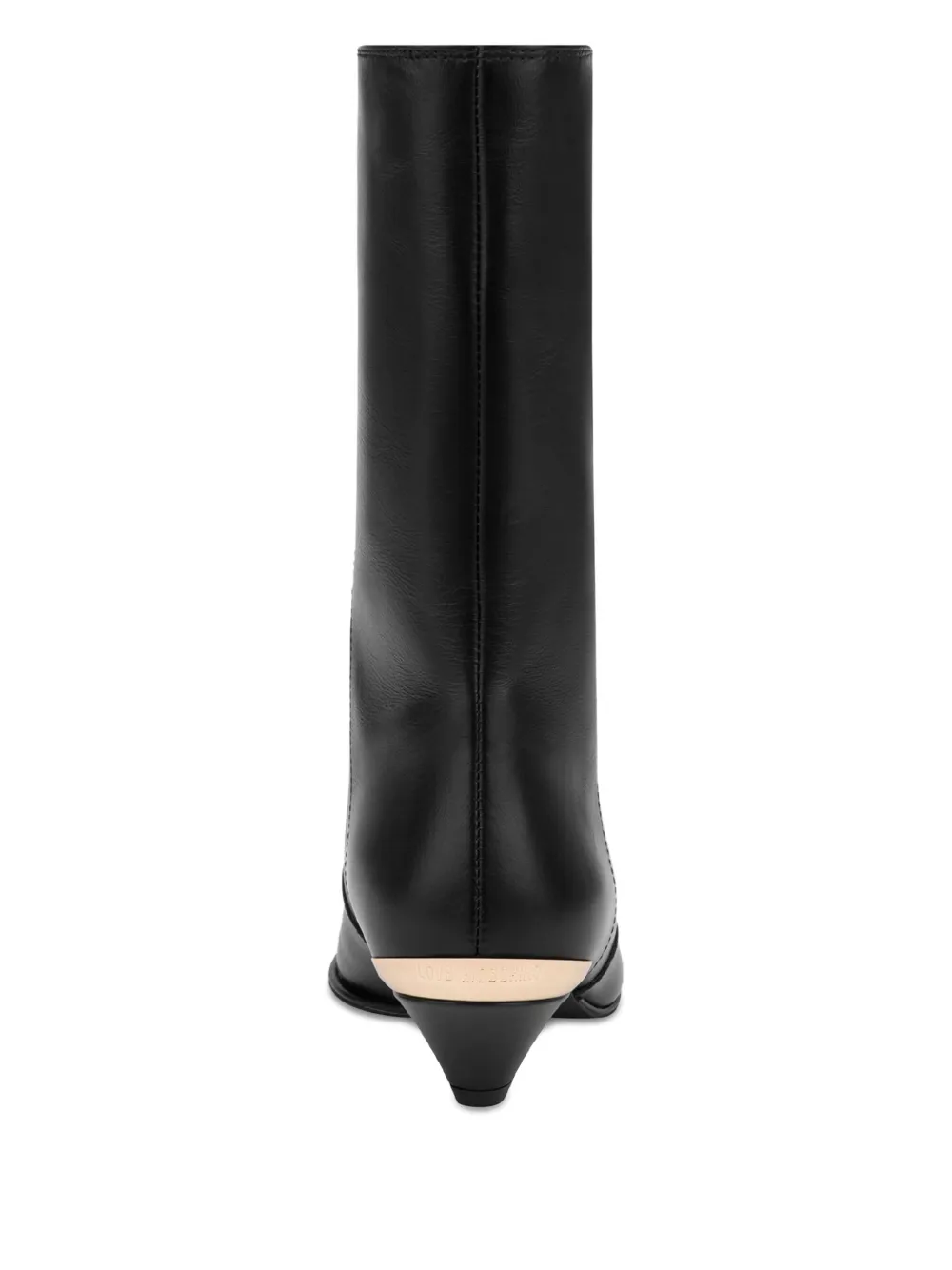 Love Moschino Calf Leather Pointed-toe Boots In Animal Print