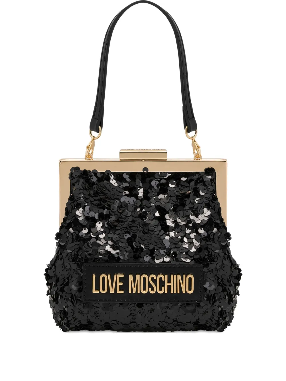 Love Moschino Borsa con paillettes - Nero