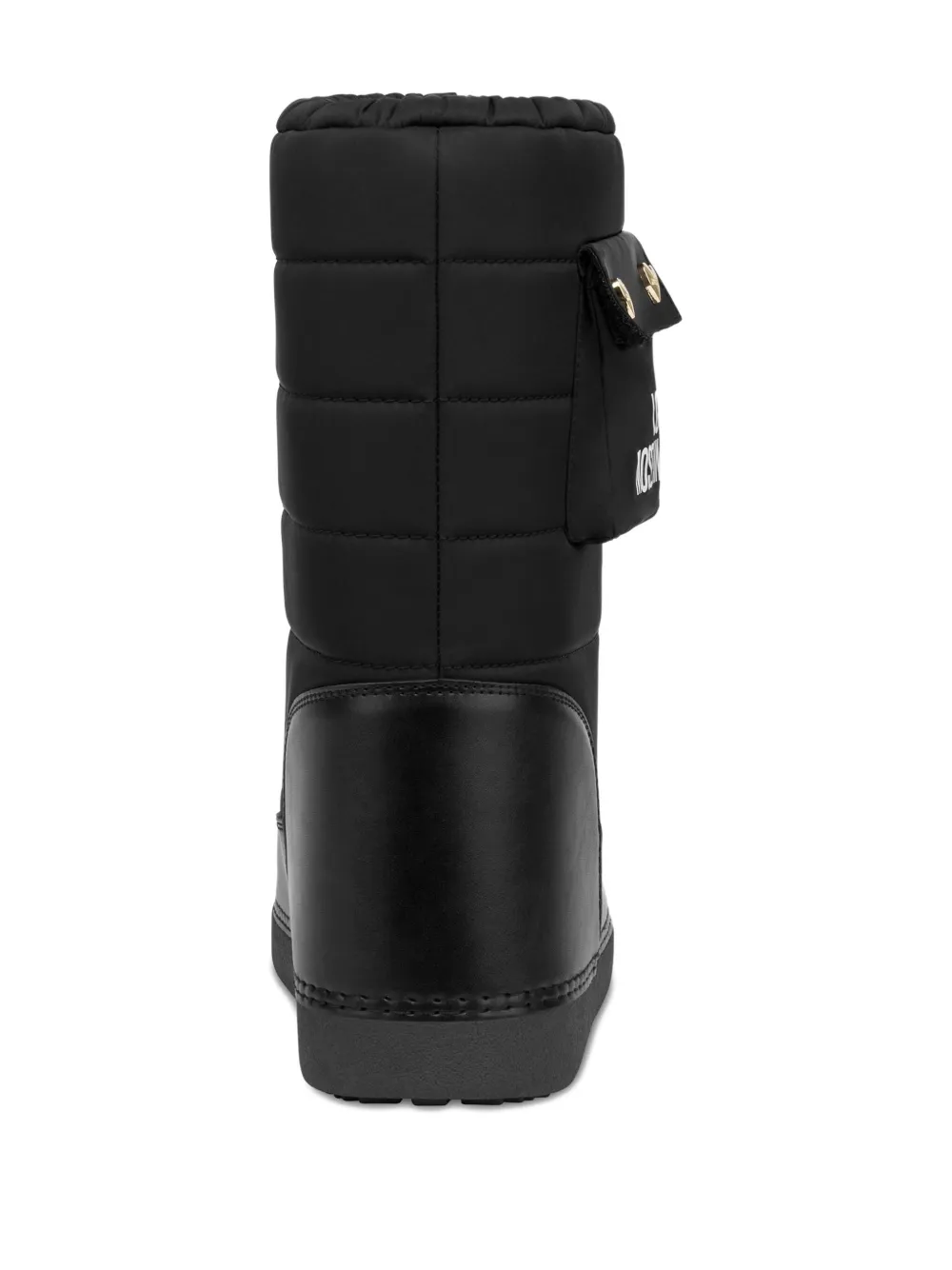 Love Moschino quilted pocketed boots Black