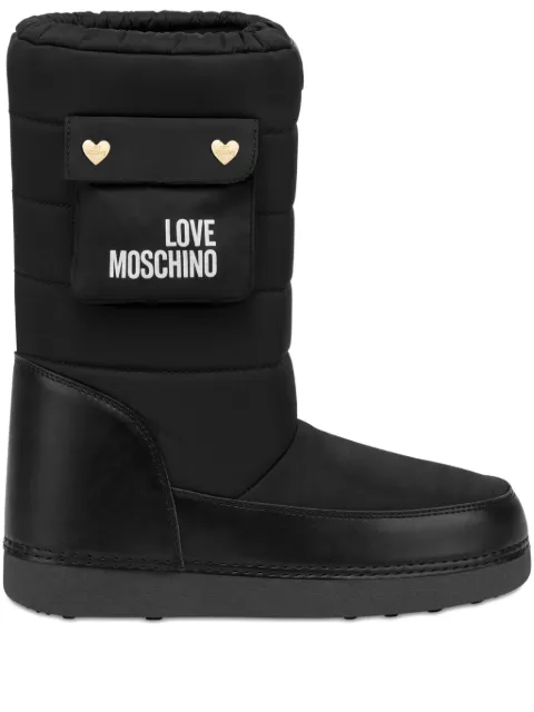 Love Moschino quilted pocketed boots