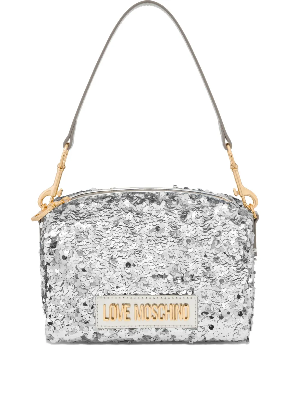 Love Moschino sequin-embellished shoulder bag - グレー Love Moschino sequin-embellished shoulder bag - グレー