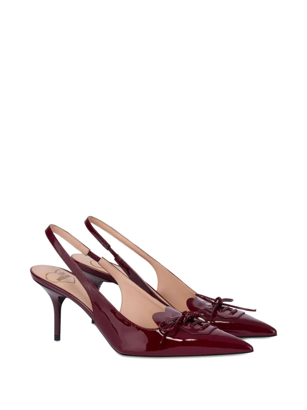Love Moschino Slingback pumps met strikdetail Rood