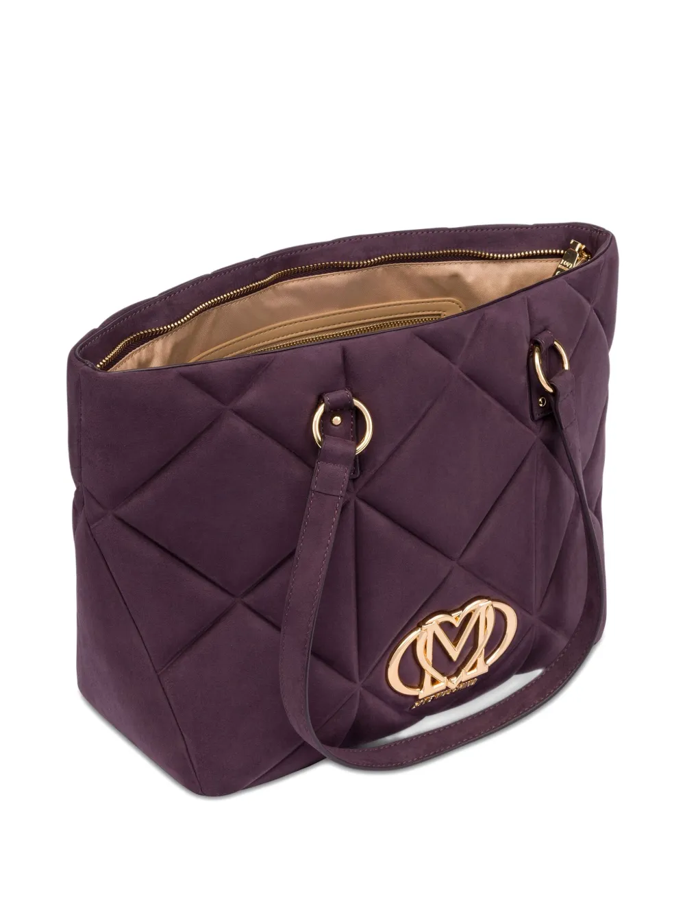 Love Moschino Shopper met logo Paars