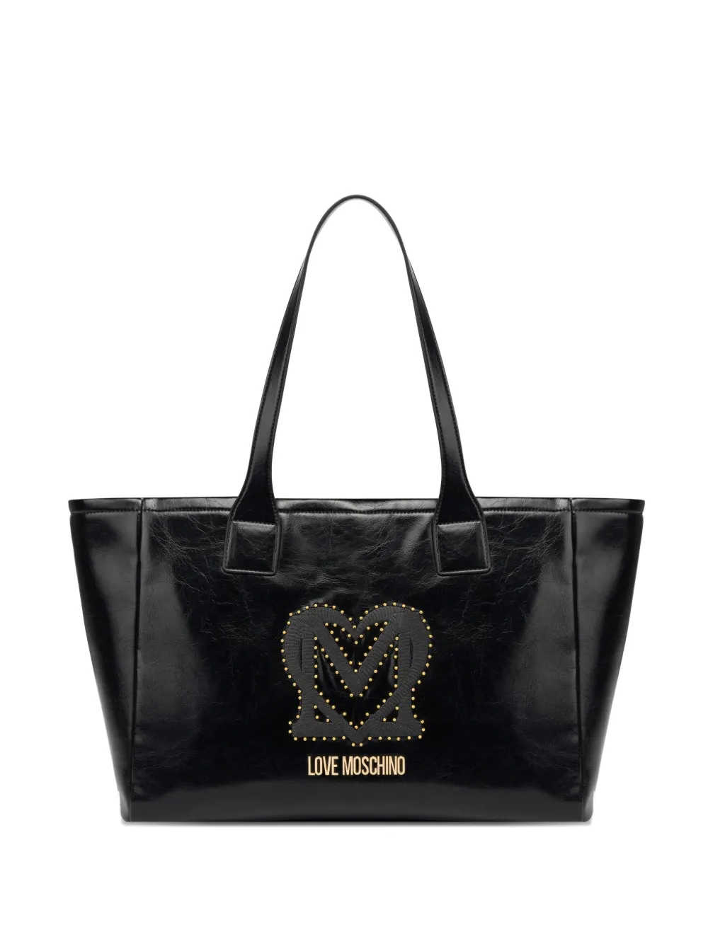 Love Moschino スタッズ レザー ハンドバッグ - ブラック Love Moschino スタッズ レザー ハンドバッグ - ブラック