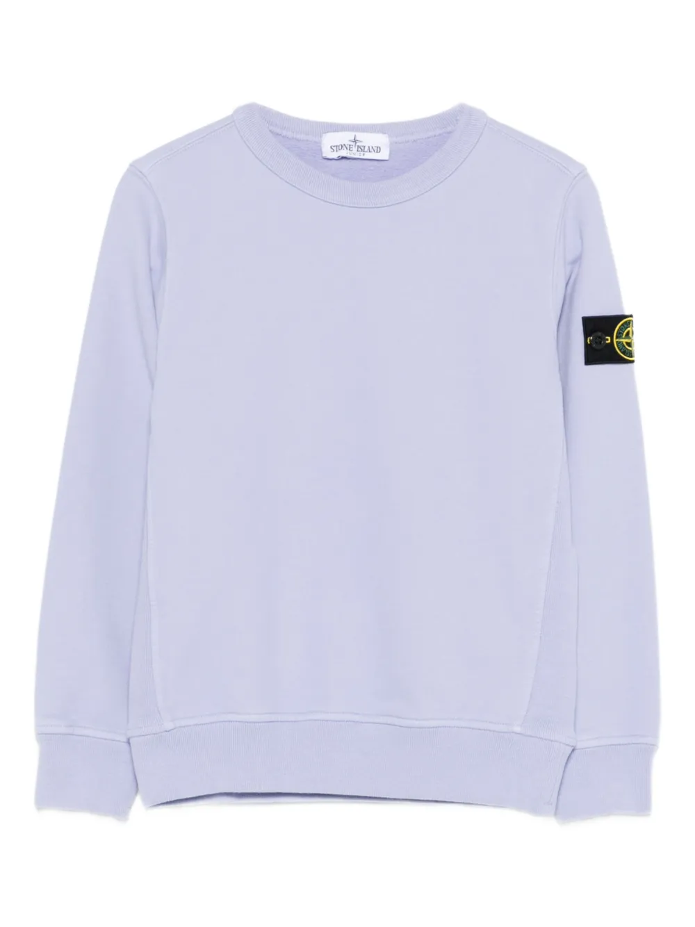 Stone Island Junior Sweater met logopatch Paars