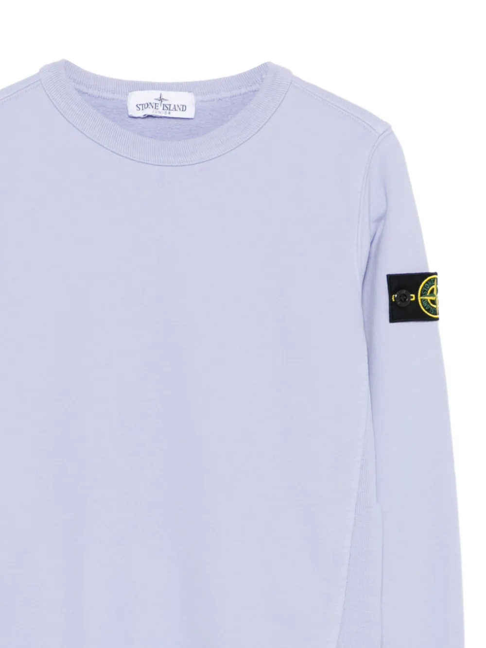 Stone Island Junior Sweater met logopatch Paars