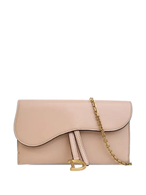 Christian Dior Pre-Owned 2022 Goatskin Saddle Wallet on Chain crossbody bag