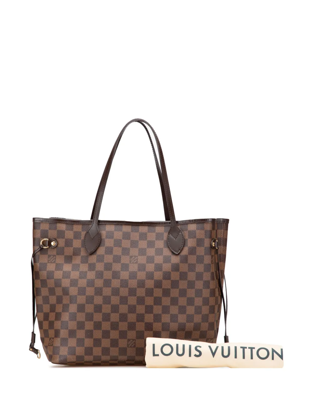 Pre-owned Louis Vuitton 2013 Damier Ebene Neverfull Mm Tote Bag In Brown