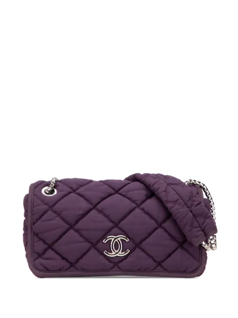 CHANEL Pre-Owned 2008-2009 Small Quilted Nylon Bubble Flap shoulder bag
