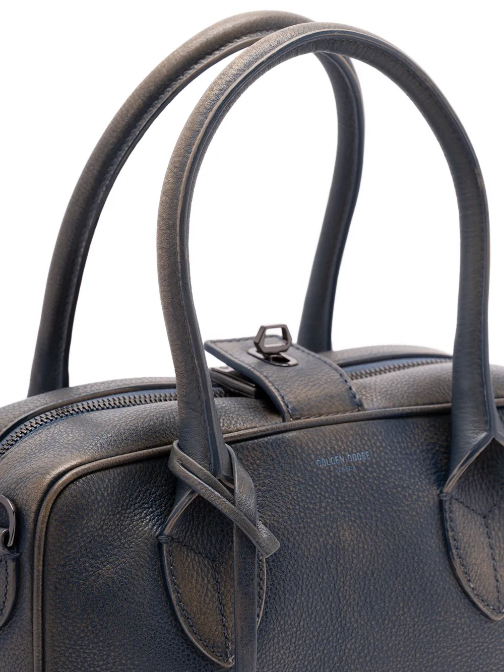 Golden Goose Shopper met ritssluiting en handgreep Blauw