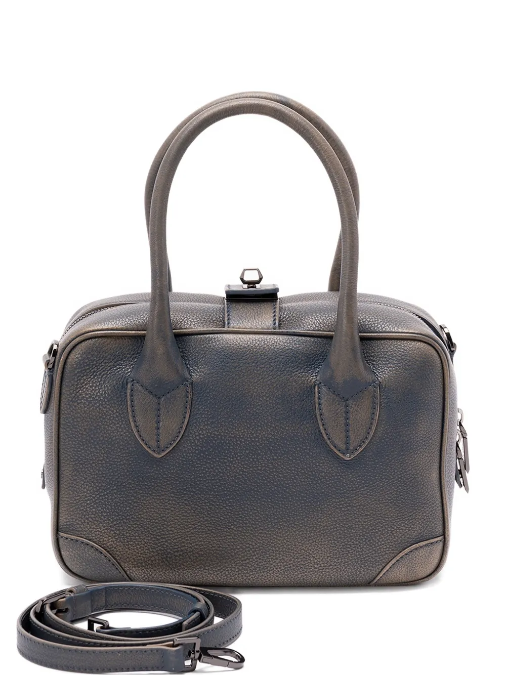Golden Goose Shopper met ritssluiting en handgreep Blauw