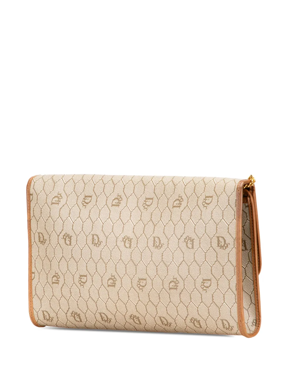 Pre-owned Dior 20th Century Honeycomb Coated Canvas Chain Shoulder Bag