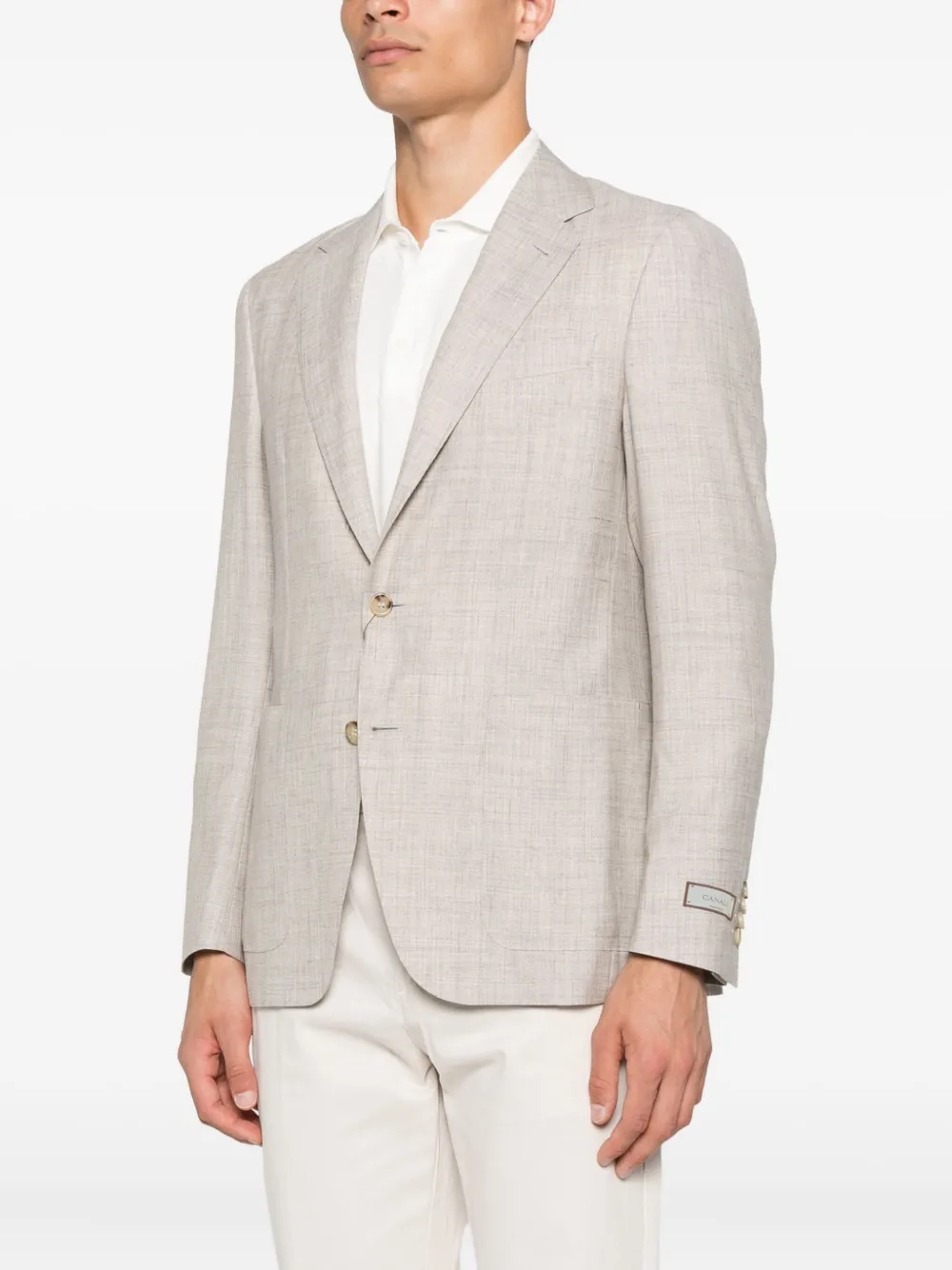 Canali Blazer met twee knopen Bruin