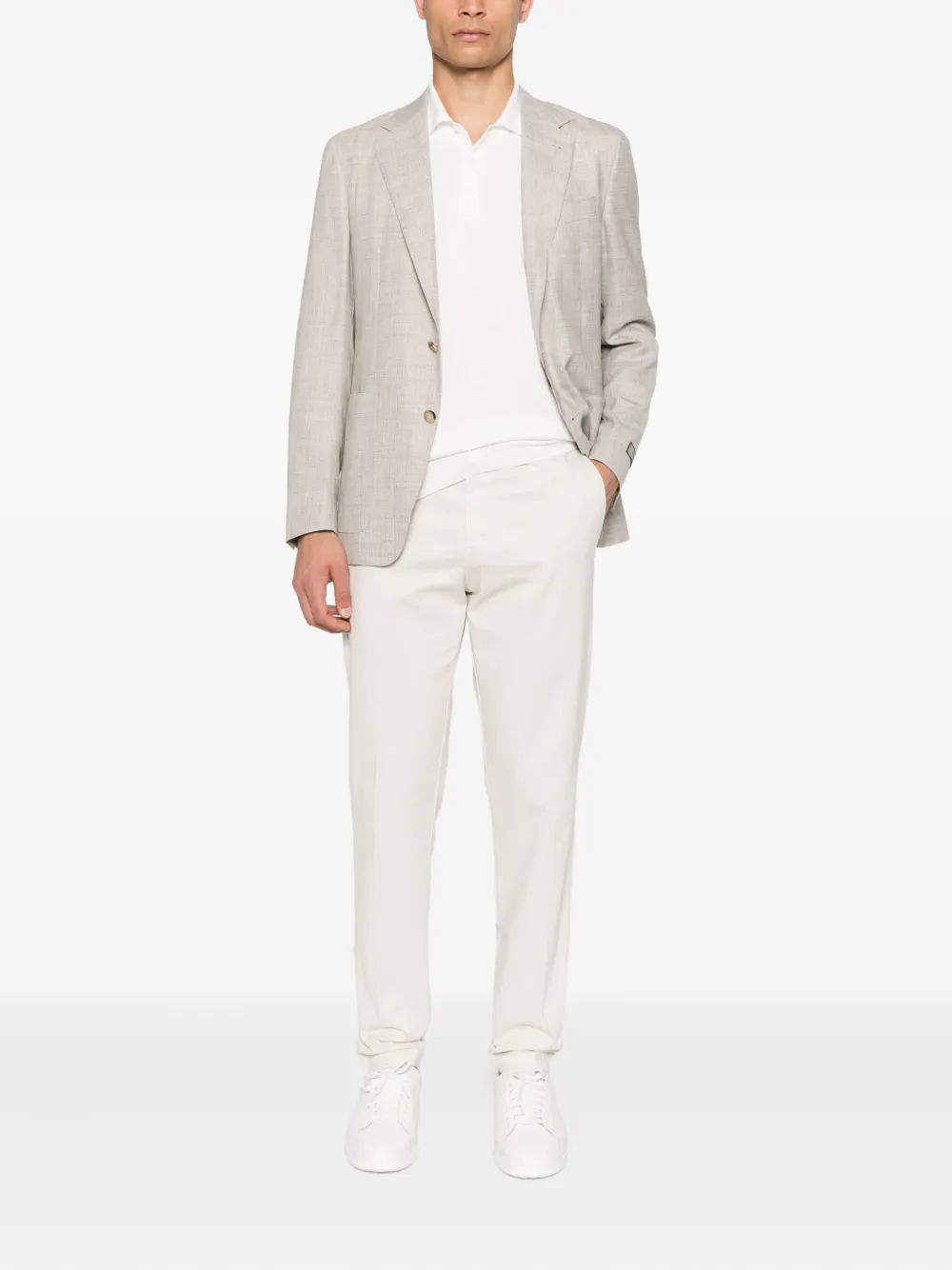 Canali Blazer met twee knopen Bruin