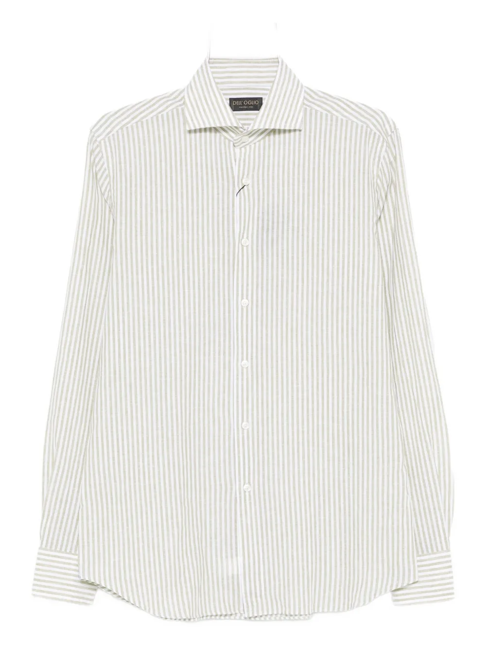 Dell'oglio Striped Long-sleeved Shirt In Green