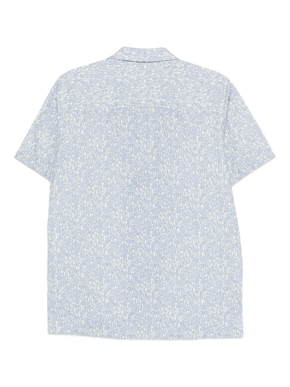 Canali Overhemd met omgekeerde kraag en patroon Blauw