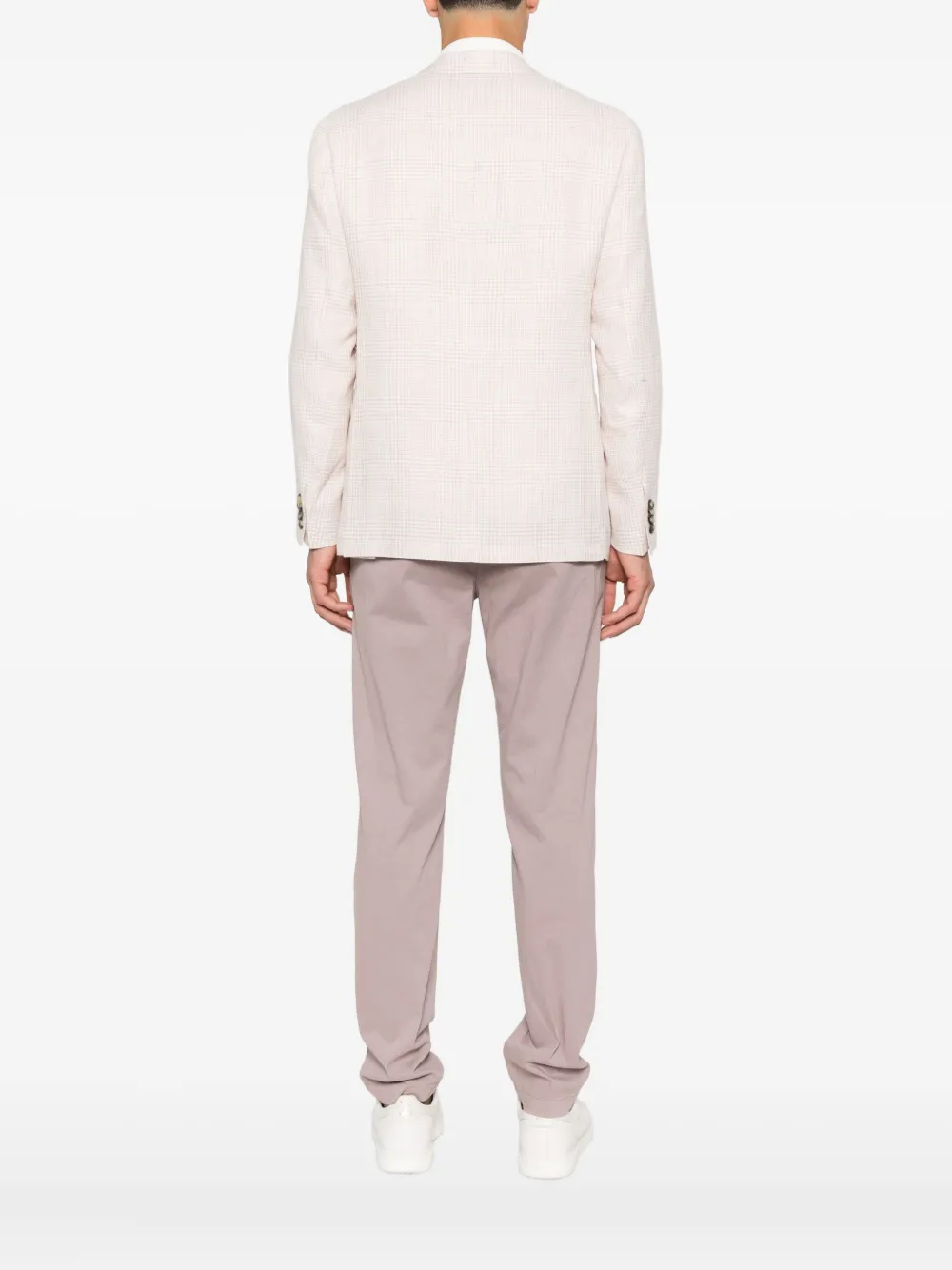 Canali Geruite blazer Roze