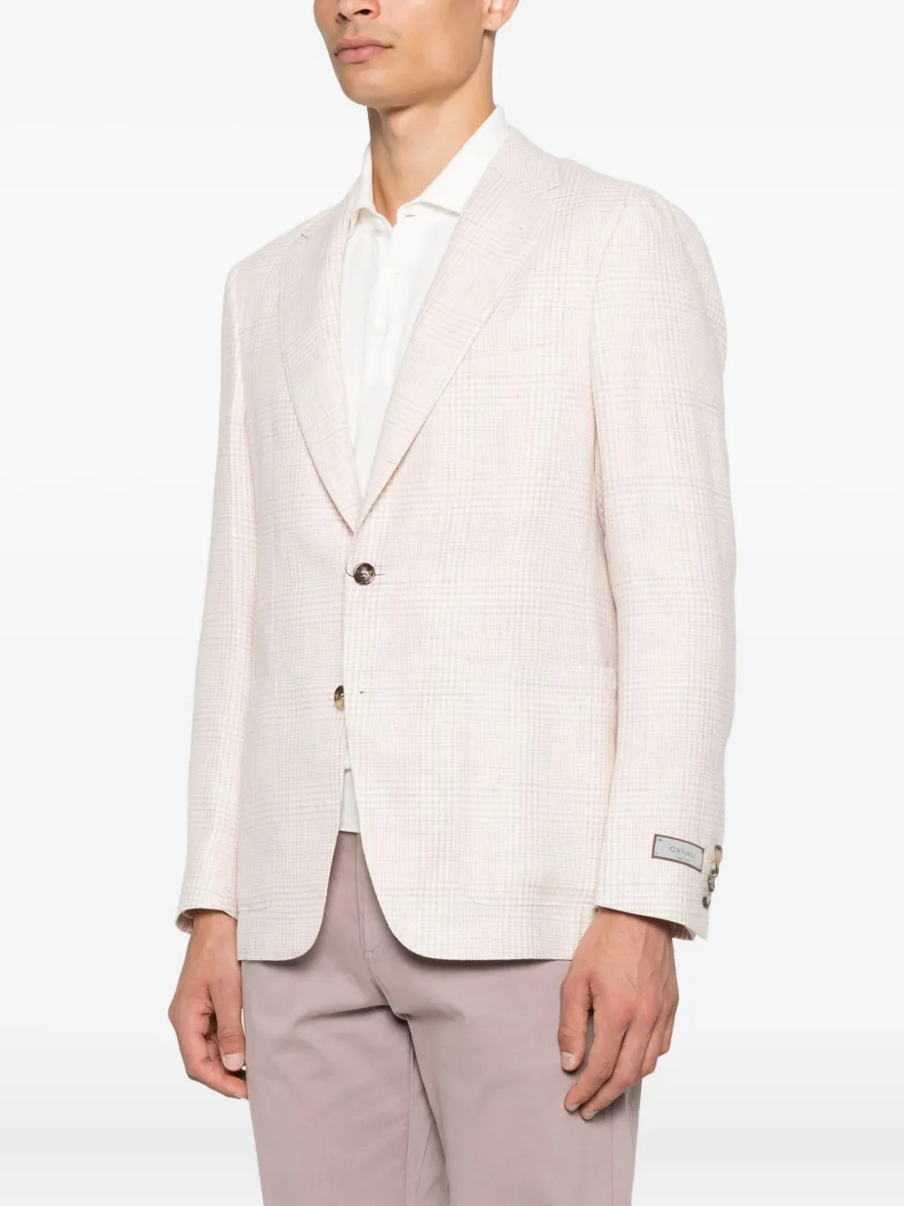 Canali Geruite blazer Roze