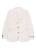 Canali checked linen-blend blazer - Pink
