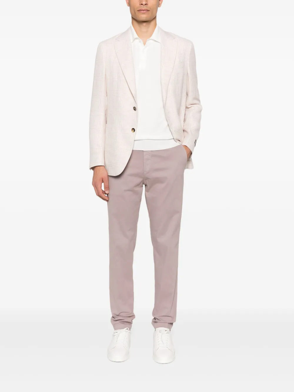 Canali checked linen-blend blazer | Blazers | Image 2