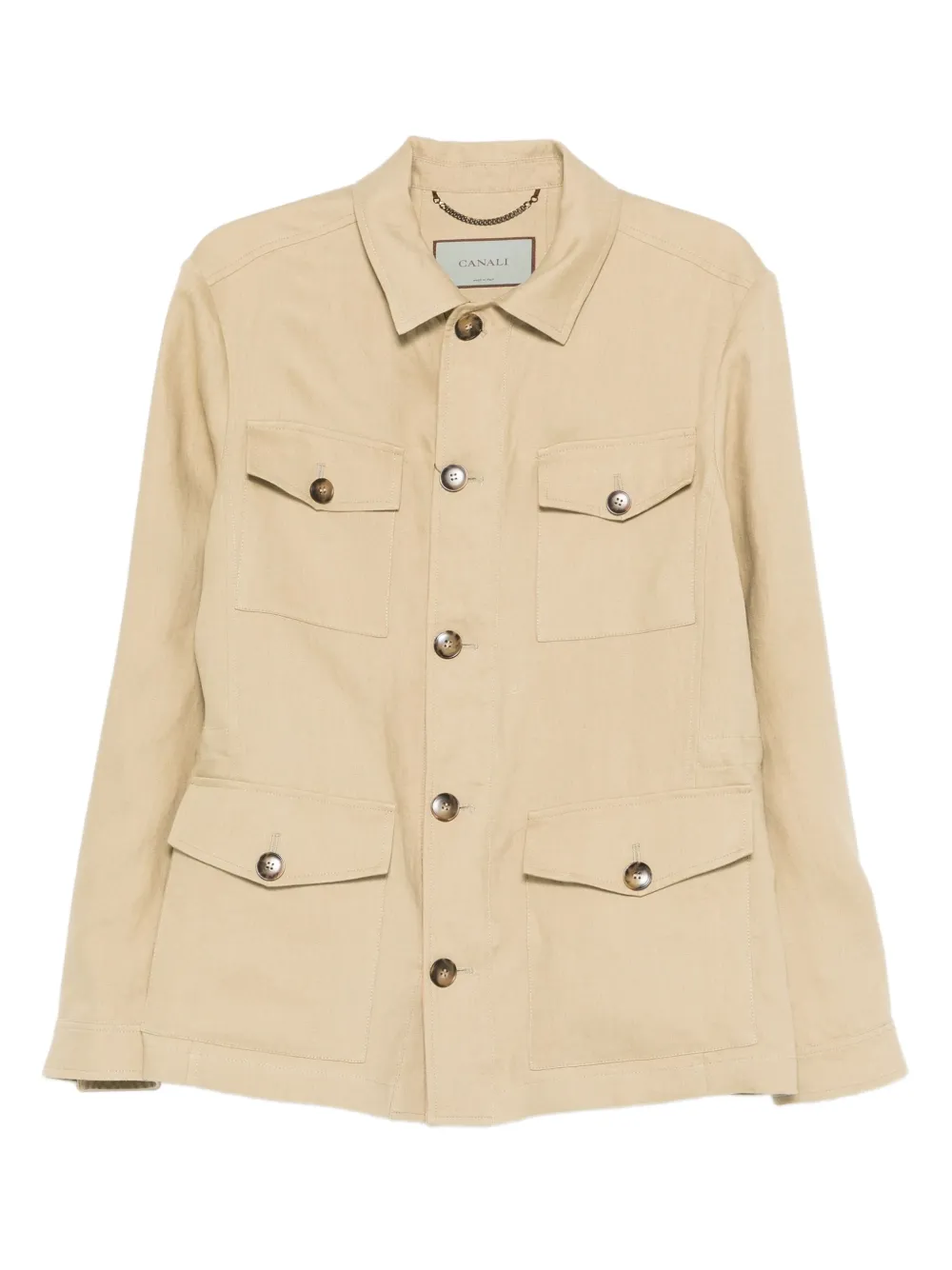 Canali Jack met klepzak Beige