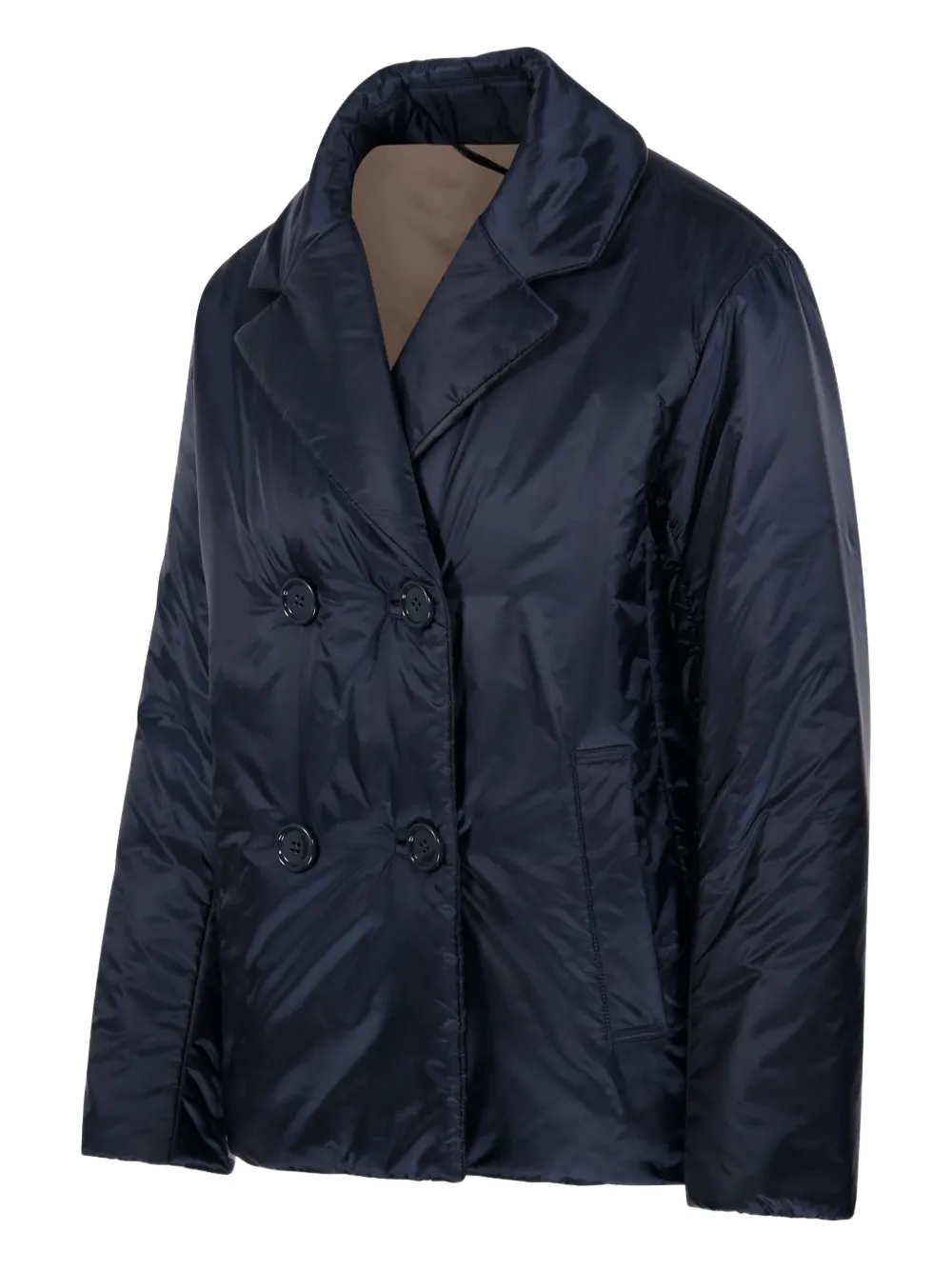 Max Mara Jas met dubbele rij knopen Blauw