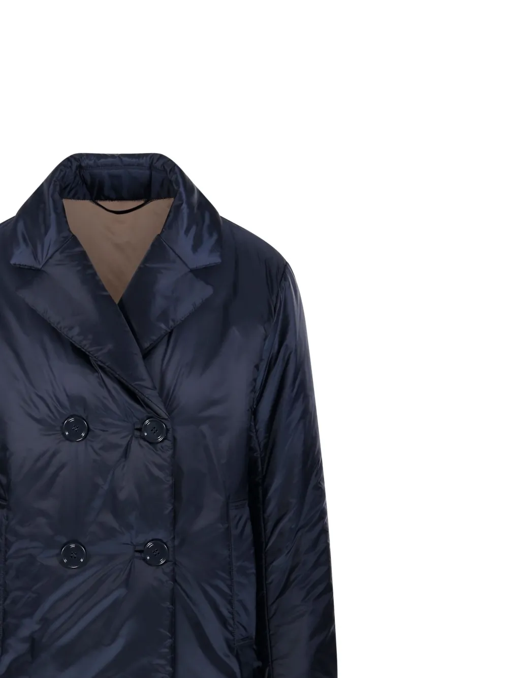 Max Mara Jas met dubbele rij knopen Blauw