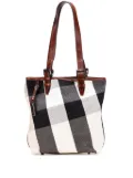 Burberry Pre-Owned 2000-2017 Mega Check Canvas tote bag - White