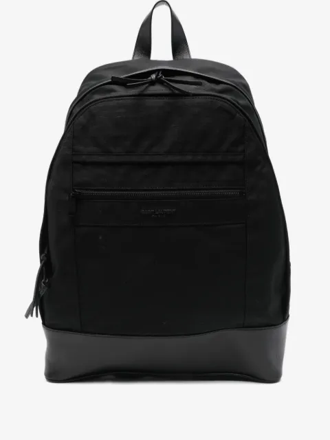 Saint Laurent medium City logo-appliqué backpack