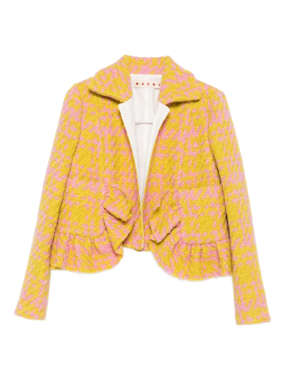 2010s ruffled wool-blend jacket