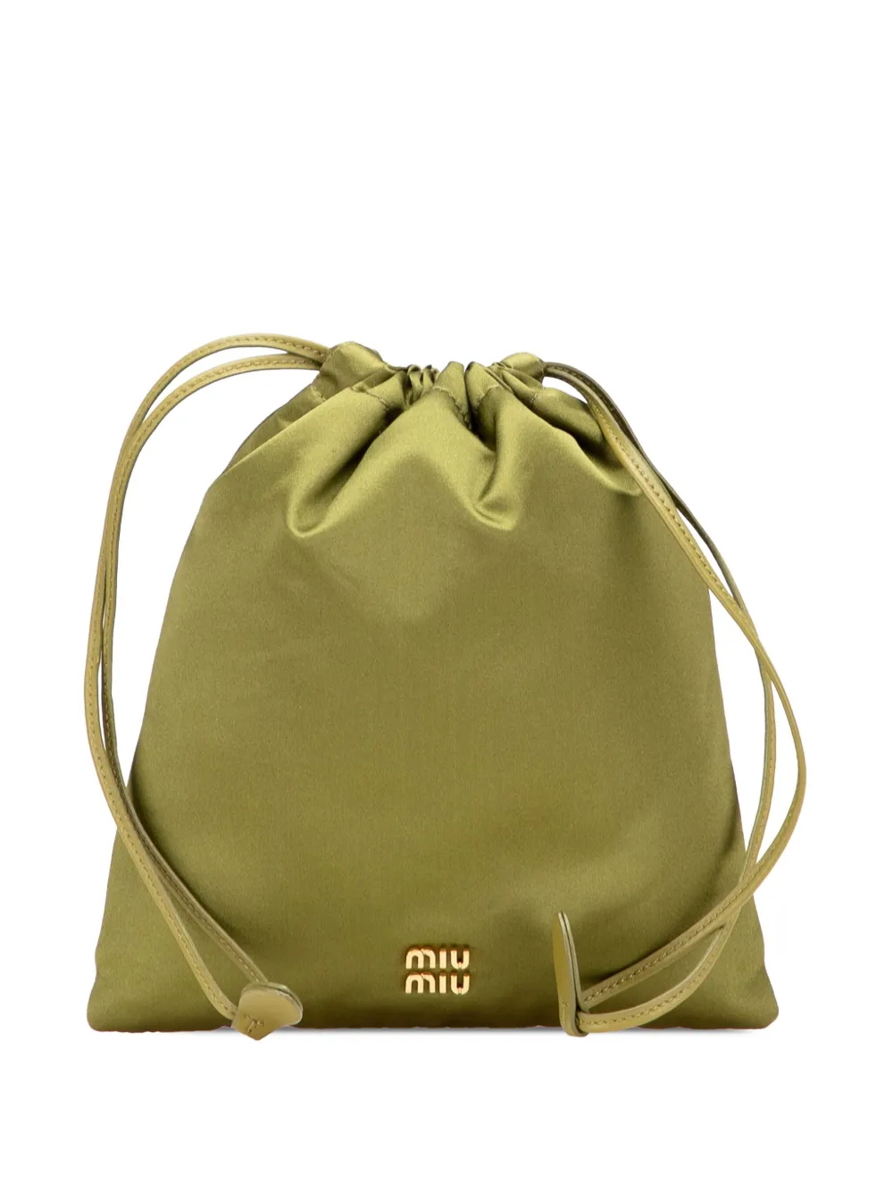Miu Miu Pre-Owned 2010-2025 Satin Duchesse Drawstring pouch | Green | Image 1