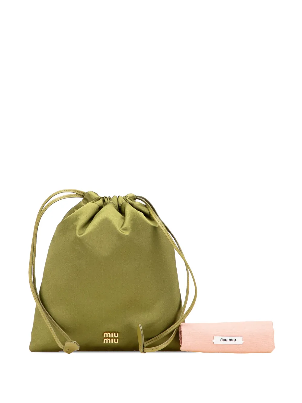 Miu Miu Pre-Owned 2010-2025 サテン ダッチェス ドローストリング