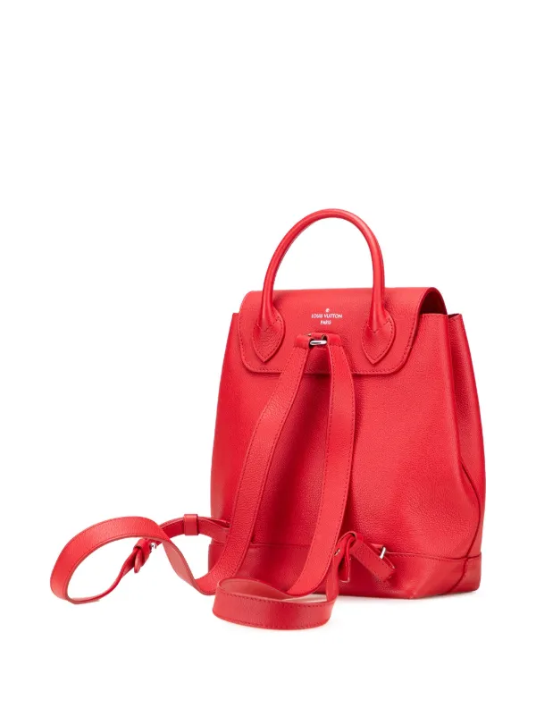 Louis Vuitton lockme taurillon Red Backpack Lock Me Backpack Red in Taurillon Leather, Silver hardware main image 4