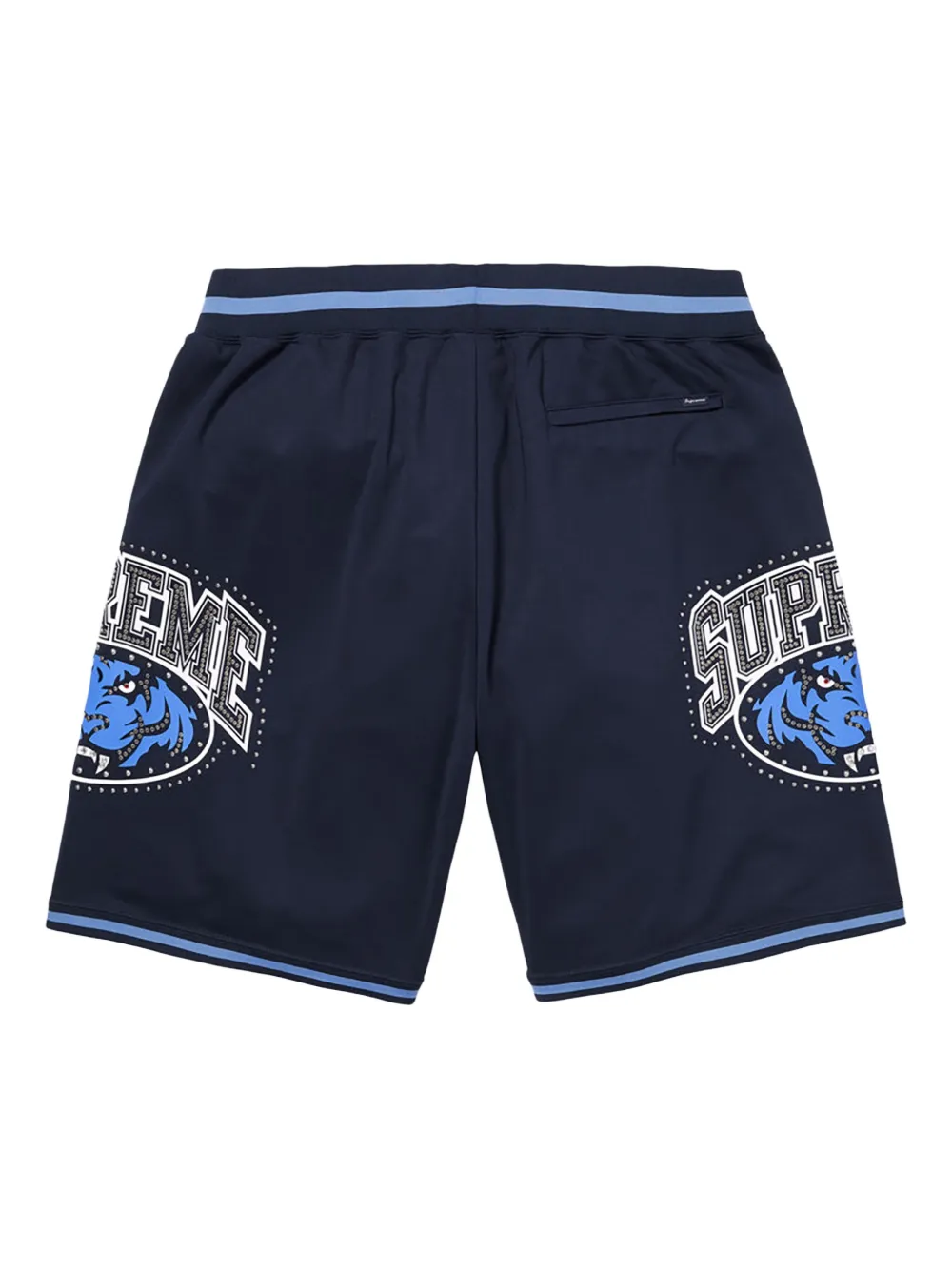 Supreme studded "SS 25 Navy" shorts Blauw