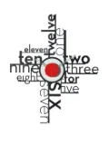 Arti & Mestieri typographic wall clock (66cm x 54cm) - Black