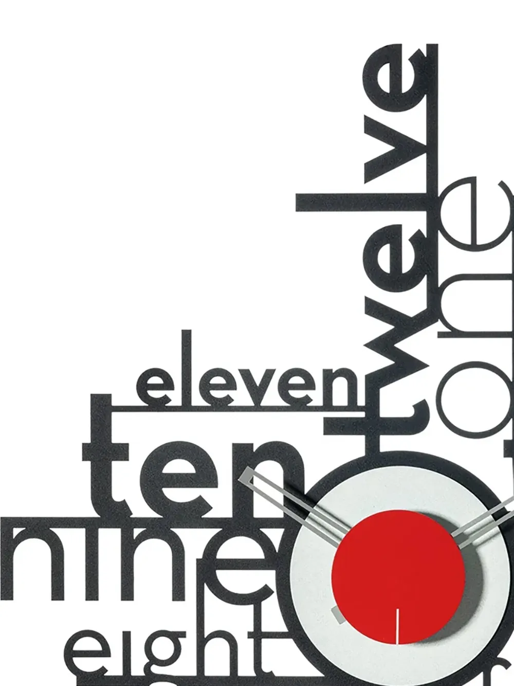 Arti & Mestieri typographic wall clock (66cm x 54cm) | Clocks | Image 2