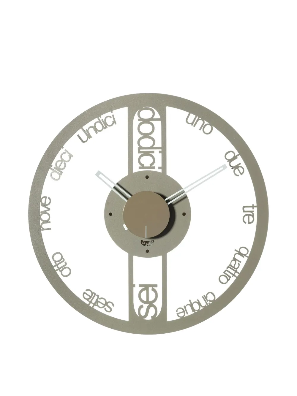 Arti & Mestieri cut-out number wall clock (44cm) | Grey | Image 1