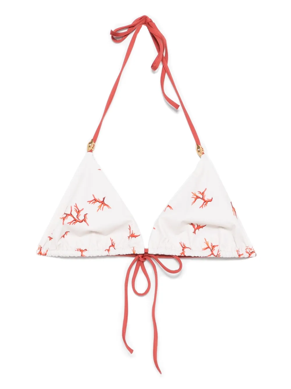 FENDI coral-print triangle-cup bikini top - ニュートラル FENDI coral-print triangle-cup bikini top - ニュートラル