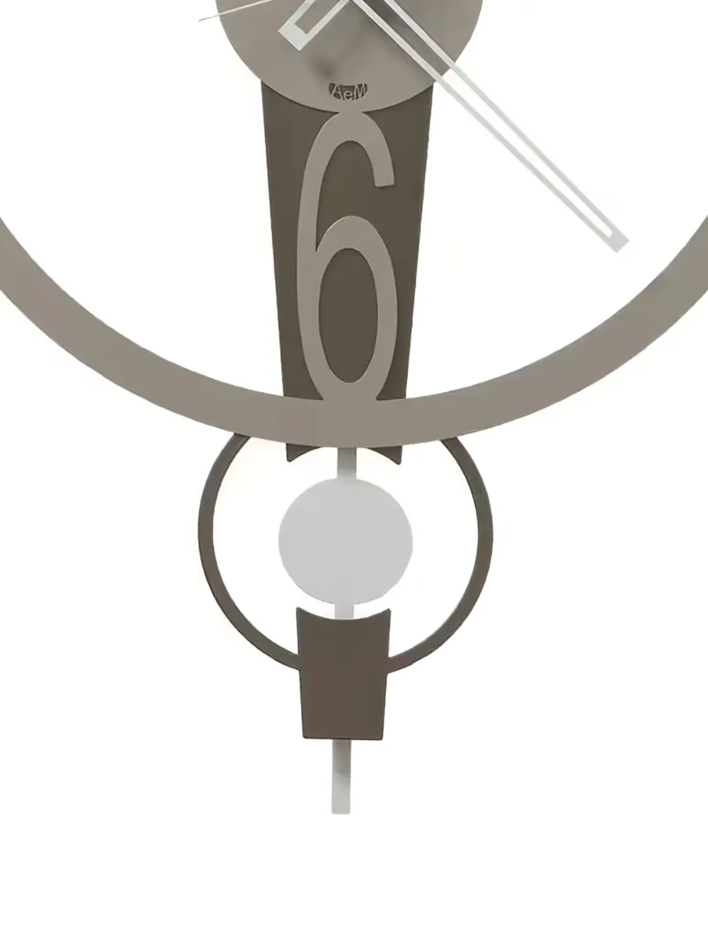 Arti & Mestieri circular pendulum wall clock (60cm x 42cm) | Clocks | Image 2