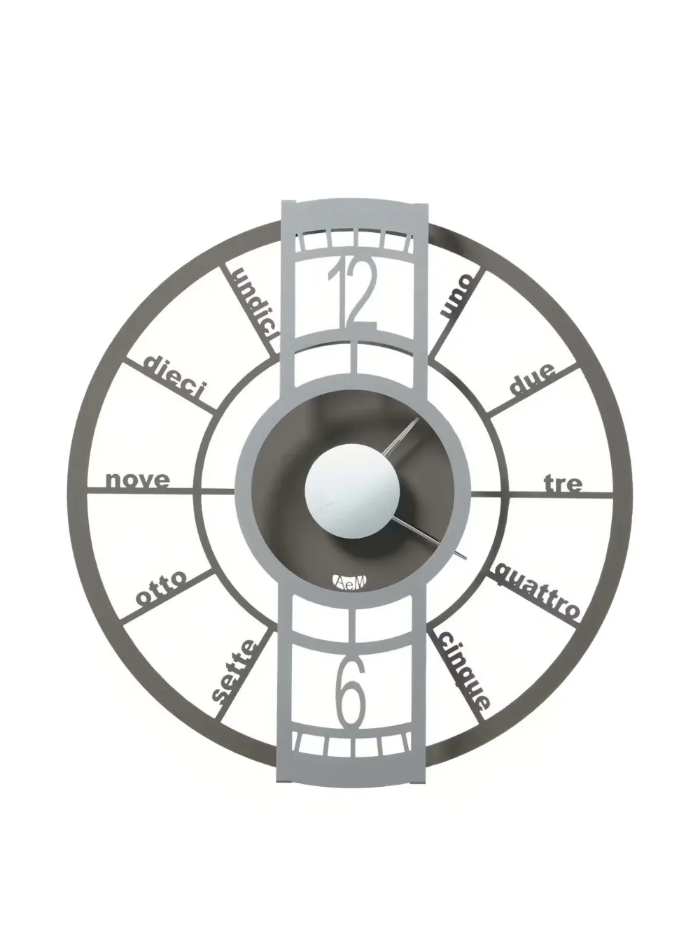Arti & Mestieri italian-numeral wall clock (51cm) | Grey | Image 1