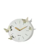 Arti & Mestieri butterfly-embellished wall clock - BIANCO