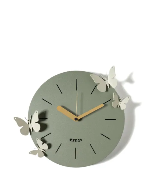Arti & Mestieri butterfly-embellished wall clock