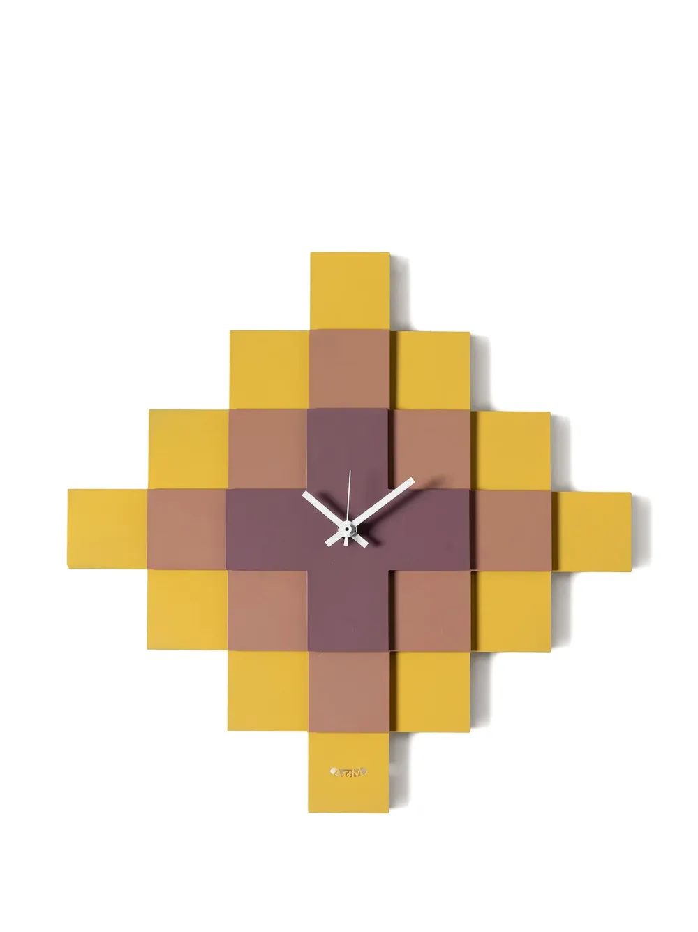 Arti & Mestieri geometric-pattern wall clock (35cm x 35cm) | Yellow | Image 1
