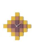 Arti & Mestieri geometric-pattern wall clock (35cm x 35cm) - Yellow