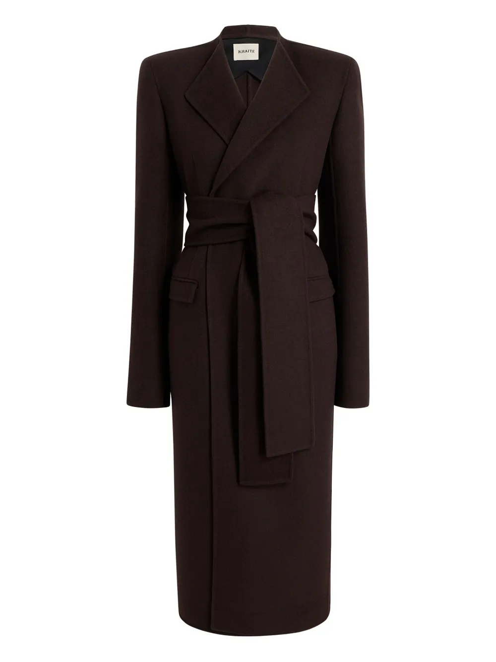 KHAITE belted wrap coat | Brown | Image 1